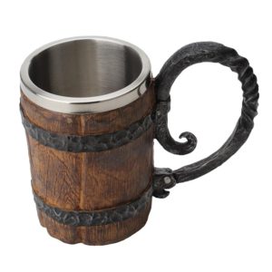 Caneca Barril de Madeira com Ferro