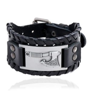 Bracelete de Couro Machado