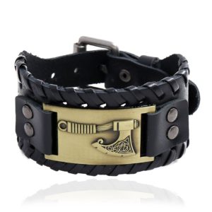 Bracelete de Couro Machado