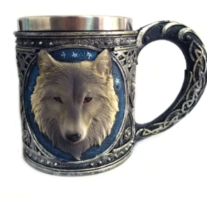 Caneca Lobo Branco 3D